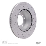 Dynamic Friction 1999-2023 Porsche 911 Right Rear Drilled Hi-Carbon Alloy Geomet Coated Rotor (330x28 Vented) by Dynamic Friction Company 920-02066D