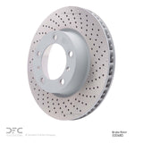 Dynamic Friction 2013-2016 Porsche Cayman Right Front Drilled Hi-Carbon Alloy Geomet Coated Rotor (315x28 Vented) by Dynamic Friction Company 920-02068D