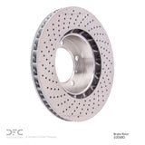 Dynamic Friction 2013-2016 Porsche Cayman Right Front Drilled Hi-Carbon Alloy Geomet Coated Rotor (315x28 Vented) by Dynamic Friction Company 920-02068D