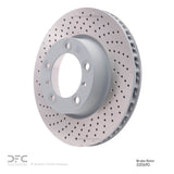 Dynamic Friction 2013-2016 Porsche Boxster Left Front Drilled Hi-Carbon Alloy Geomet Coated Rotor (315x28 Vented) by Dynamic Friction Company 920-02069D
