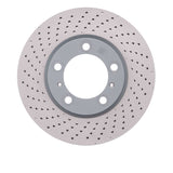 Dynamic Friction 2013-2016 Porsche Boxster Left Front Drilled Hi-Carbon Alloy Geomet Coated Rotor (315x28 Vented) by Dynamic Friction Company 920-02069D