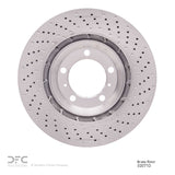 Dynamic Friction 2012-2016 Porsche 911 Left Front Drilled Hi-Carbon Alloy Geomet Coated Rotor (340x34 Vented) by Dynamic Friction Company 920-02071D