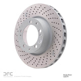 Dynamic Friction 1993-1994 Porsche 911 Left Front Drilled Hi-Carbon Alloy Geomet Coated Rotor (322x32 Vented) by Dynamic Friction Company 920-02079