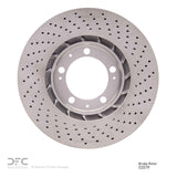 Dynamic Friction 1993-1994 Porsche 911 Left Front Drilled Hi-Carbon Alloy Geomet Coated Rotor (322x32 Vented) by Dynamic Friction Company 920-02079