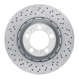 Dynamic Friction 2013-2019 Porsche 911 Left Rear Drilled Hi-Carbon Alloy Geomet Coated Rotor by Dynamic Friction Company 920-02081DA
