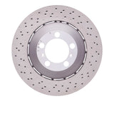 Dynamic Friction 2013-2019 Porsche 911 Left Front Drilled Hi-Carbon Alloy Geomet Coated Rotor by Dynamic Friction Company 920-02082DA