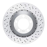Dynamic Friction 2013-2019 Porsche 911 Right Front Drilled Hi-Carbon Alloy Geomet Coated Rotor by Dynamic Friction Company 920-02083DA