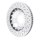 Dynamic Friction 2013-2019 Porsche 911 Right Front Drilled Hi-Carbon Alloy Geomet Coated Rotor by Dynamic Friction Company 920-02083DA