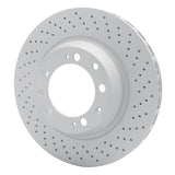 Dynamic Friction 1998-1998 Porsche 911 Right Rear Drilled Hi-Carbon Alloy Geomet Coated Rotor (322x28 Vented) by Dynamic Friction Company 920-02113D