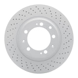 Dynamic Friction 1998-1998 Porsche 911 Right Rear Drilled Hi-Carbon Alloy Geomet Coated Rotor (322x28 Vented) by Dynamic Friction Company 920-02113D