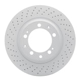 Dynamic Friction 1998-1998 Porsche 911 Left Rear Drilled Hi-Carbon Alloy Geomet Coated Rotor (322x28 Vented) by Dynamic Friction Company 920-02114D
