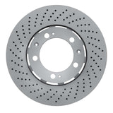 Dynamic Friction 1994-1998 Porsche 911 Left Front Drilled Hi-Carbon Alloy Geomet Coated Rotor (322x32 Vented) by Dynamic Friction Company 920-02117D