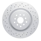 Dynamic Friction 2018-2021 Subaru WRX STI Front Drilled Hi-Carbon Alloy Geomet Coated Rotor (340x30 Vented) by Dynamic Friction Company 920-13041