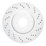 Dynamic Friction 2008-2011 BMW 1 Series M Front Right Drilled Hi-Carbon Alloy Geomet Coated Rotor (360x30 Vented) by Dynamic Friction Company 920-31086D