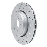 Dynamic Friction 2008-2011 BMW 1 Series M Rear Left Drilled Hi-Carbon Alloy Geomet Coated Rotor (350x24 Vented) by Dynamic Friction Company 920-31091D