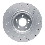 Dynamic Friction 2008-2011 BMW 1 Series M Rear Left Drilled Hi-Carbon Alloy Geomet Coated Rotor (350x24 Vented) by Dynamic Friction Company 920-31091D