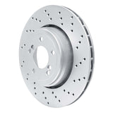 Dynamic Friction 2008-2011 BMW 1 Series M Rear Right Drilled Hi-Carbon Alloy Geomet Coated Rotor (350x24 Vented) by Dynamic Friction Company 920-31092D
