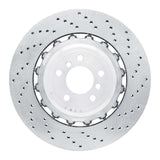 Dynamic Friction 2012-2019 BMW M6 Right Rear Drilled Hi-Carbon Alloy Geomet Coated Rotor by Dynamic Friction Company 920-31120DA