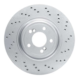 Dynamic Friction 2015-2020 BMW M2 Rear Right Drilled Hi-Carbon Alloy Geomet Coated Rotor (370x24 Vented) by Dynamic Friction Company 920-31126D