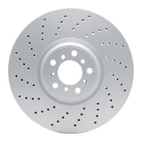 Dynamic Friction 2015-2019 BMW X5 Left Front Drilled Hi-Carbon Alloy Geomet Coated Rotor (395x36 Vented) by Dynamic Friction Company 920-31154D
