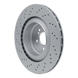 Dynamic Friction 2015-2019 BMW X6 Right Rear Drilled Hi-Carbon Alloy Geomet Coated Rotor (385x24 Vented) by Dynamic Friction Company 920-31155D
