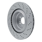 Dynamic Friction 2015-2019 BMW X6 Left Rear Drilled Hi-Carbon Alloy Geomet Coated Rotor (385x24 Vented) by Dynamic Friction Company 920-31156D