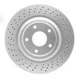 Dynamic Friction 2005-2013 Cadillac XLR Front Drilled Hi-Carbon Alloy Geomet Coated Rotor (340x32 Vented) by Dynamic Friction Company 920-46019