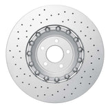 Dynamic Friction 2016-2018 Ford Mustang Left Front Drilled Hi-Carbon Alloy Geomet Coated Rotor by Dynamic Friction Company 920-54081DA