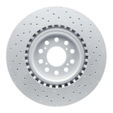 Dynamic Friction 2023-2026 Honda Civic Hatchback Front Drilled Hi-Carbon Alloy Geomet Coated Rotor (350x32 Vented) by Dynamic Friction Company 920-59065