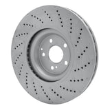 Dynamic Friction 2008-2021 Mercedes-Benz E550 Front Drilled Hi-Carbon Alloy Geomet Coated Rotor (360x36 Vented) by Dynamic Friction Company 920-63091