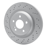 Dynamic Friction 2013-2020 Mercedes-Benz SL450 Rear Drilled Hi-Carbon Alloy Geomet Coated Rotor (320x24 Vented) by Dynamic Friction Company 920-63102