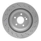 Dynamic Friction 2013-2020 Mercedes-Benz SL450 Rear Drilled Hi-Carbon Alloy Geomet Coated Rotor (320x24 Vented) by Dynamic Friction Company 920-63102