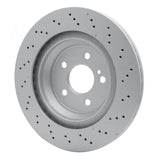 Dynamic Friction 2013-2020 Mercedes-Benz SL450 Rear Drilled Hi-Carbon Alloy Geomet Coated Rotor (320x24 Vented) by Dynamic Friction Company 920-63102