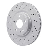 Dynamic Friction 2014-2020 Infiniti QX30 Front Drilled Hi-Carbon Alloy Geomet Coated Rotor (320x30 Vented) by Dynamic Friction Company 920-63108