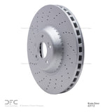 Dynamic Friction 2014-2017 Mercedes-Benz S550 Front Drilled Hi-Carbon Alloy Geomet Coated Rotor (370x36 Vented) by Dynamic Friction Company 920-63112