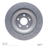 Dynamic Friction 2014-2021 Mercedes-Benz S550 Rear Drilled Hi-Carbon Alloy Geomet Coated Rotor (340x24 Vented) by Dynamic Friction Company 920-63113
