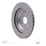 Dynamic Friction 2014-2021 Mercedes-Benz S550 Rear Drilled Hi-Carbon Alloy Geomet Coated Rotor (340x24 Vented) by Dynamic Friction Company 920-63113