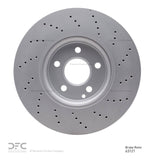 Dynamic Friction 2015-2017 Mercedes-Benz CLS400 Front Drilled Hi-Carbon Alloy Geomet Coated Rotor (322x32 Vented) by Dynamic Friction Company 920-63121