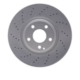 Dynamic Friction 2015-2017 Mercedes-Benz CLS400 Front Drilled Hi-Carbon Alloy Geomet Coated Rotor (322x32 Vented) by Dynamic Friction Company 920-63121
