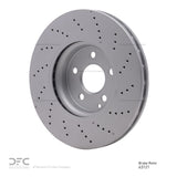 Dynamic Friction 2015-2017 Mercedes-Benz CLS400 Front Drilled Hi-Carbon Alloy Geomet Coated Rotor (322x32 Vented) by Dynamic Friction Company 920-63121