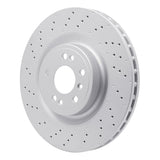 Dynamic Friction 2012-2019 Mercedes-Benz GLE350 Front Drilled Hi-Carbon Alloy Geomet Coated Rotor (350x32 Vented) by Dynamic Friction Company 920-63139