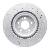 Dynamic Friction 2012-2019 Mercedes-Benz GLE350 Front Drilled Hi-Carbon Alloy Geomet Coated Rotor (350x32 Vented) by Dynamic Friction Company 920-63139