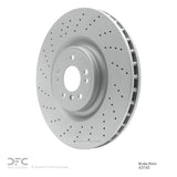 Dynamic Friction 2012-2019 Mercedes-Benz GLS550 Front Drilled Hi-Carbon Alloy Geomet Coated Rotor (375x36 Vented) by Dynamic Friction Company 920-63145