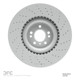 Dynamic Friction 2012-2019 Mercedes-Benz GLS550 Front Drilled Hi-Carbon Alloy Geomet Coated Rotor (375x36 Vented) by Dynamic Friction Company 920-63145