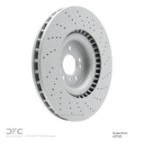 Dynamic Friction 2012-2019 Mercedes-Benz GLS550 Front Drilled Hi-Carbon Alloy Geomet Coated Rotor (375x36 Vented) by Dynamic Friction Company 920-63145
