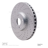 Dynamic Friction 2016-2023 Mercedes-Benz GLC300 Front Drilled Hi-Carbon Alloy Geomet Coated Rotor (360x36 Vented) by Dynamic Friction Company 920-63152