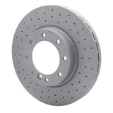 Dynamic Friction 2017-2018 Mercedes-Benz G550 4X4 Front Drilled Hi-Carbon Alloy Geomet Coated Rotor (380x36 Vented) by Dynamic Friction Company 920-63171
