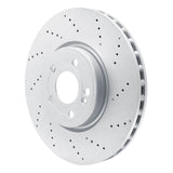 Dynamic Friction 2019-2025 Mercedes-Benz GLA250 (USA/Canada) Front Drilled Hi-Carbon Alloy Geomet Coated Rotor (330x30 Vented) by Dynamic Friction Company 920-63185