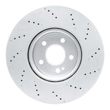 Dynamic Friction 2019-2025 Mercedes-Benz GLA250 (USA/Canada) Front Drilled Hi-Carbon Alloy Geomet Coated Rotor (330x30 Vented) by Dynamic Friction Company 920-63185