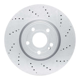Dynamic Friction 2019-2025 Mercedes-Benz GLA250 (USA/Canada) Front Drilled Hi-Carbon Alloy Geomet Coated Rotor (330x30 Vented) by Dynamic Friction Company 920-63185